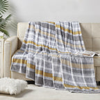 Printed Bed or Oversized Couch Blanket - Lightweight for All Season Warmth