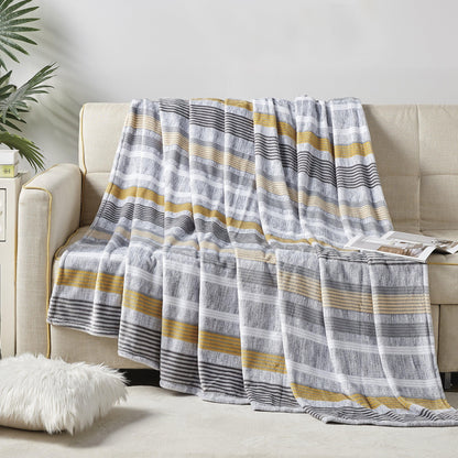 Elegant Comfort Printed Bed or Oversized Couch Blanket - Lightweight for All Season Warmth