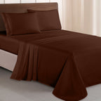 Essential 4-Piece 3-Line Embroidery Sheet Set, Soft as a Hotel Premium Quality,  Moody Shades