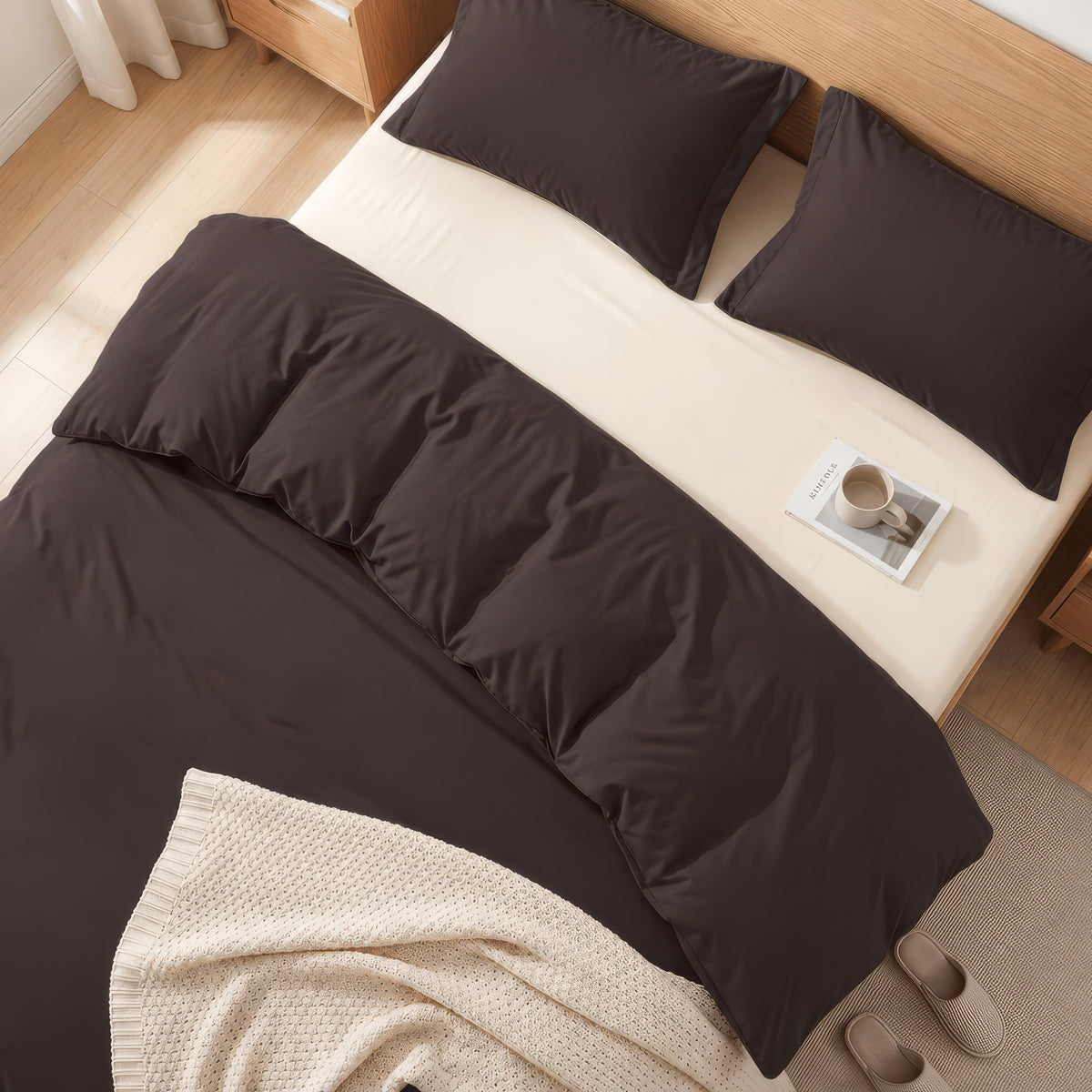 Essential 3-Piece Solid Duvet Cover Set