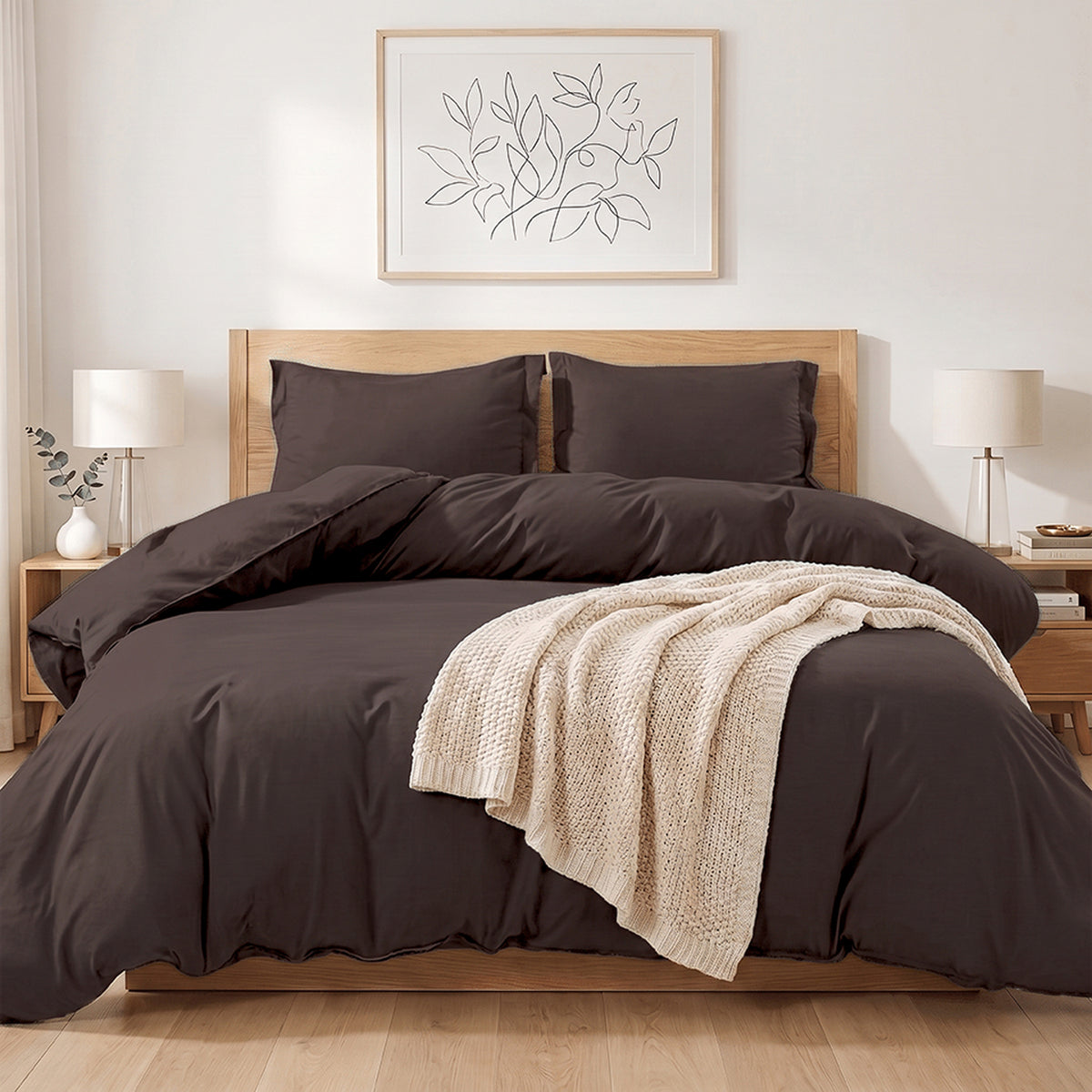 Essential 3-Piece Solid Duvet Cover Set
