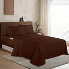Extra deep 18-24 Inch Pocket 3 Line Embroidery, 4-Piece Sheet Set, Moody Shades