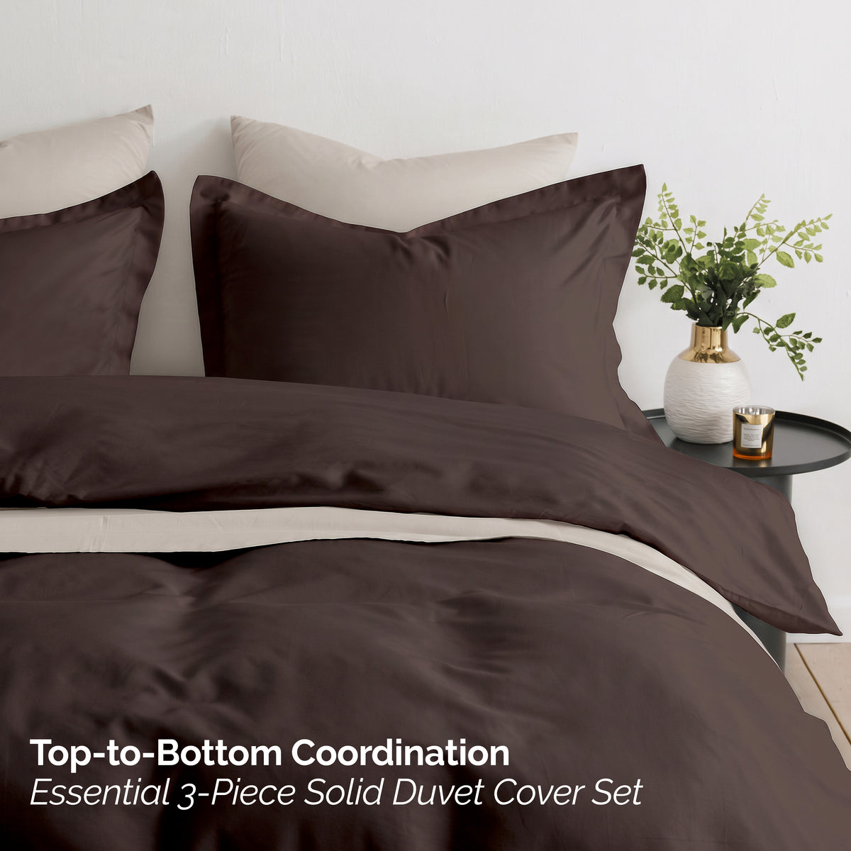 Essential 3-Piece Solid Duvet Cover Set