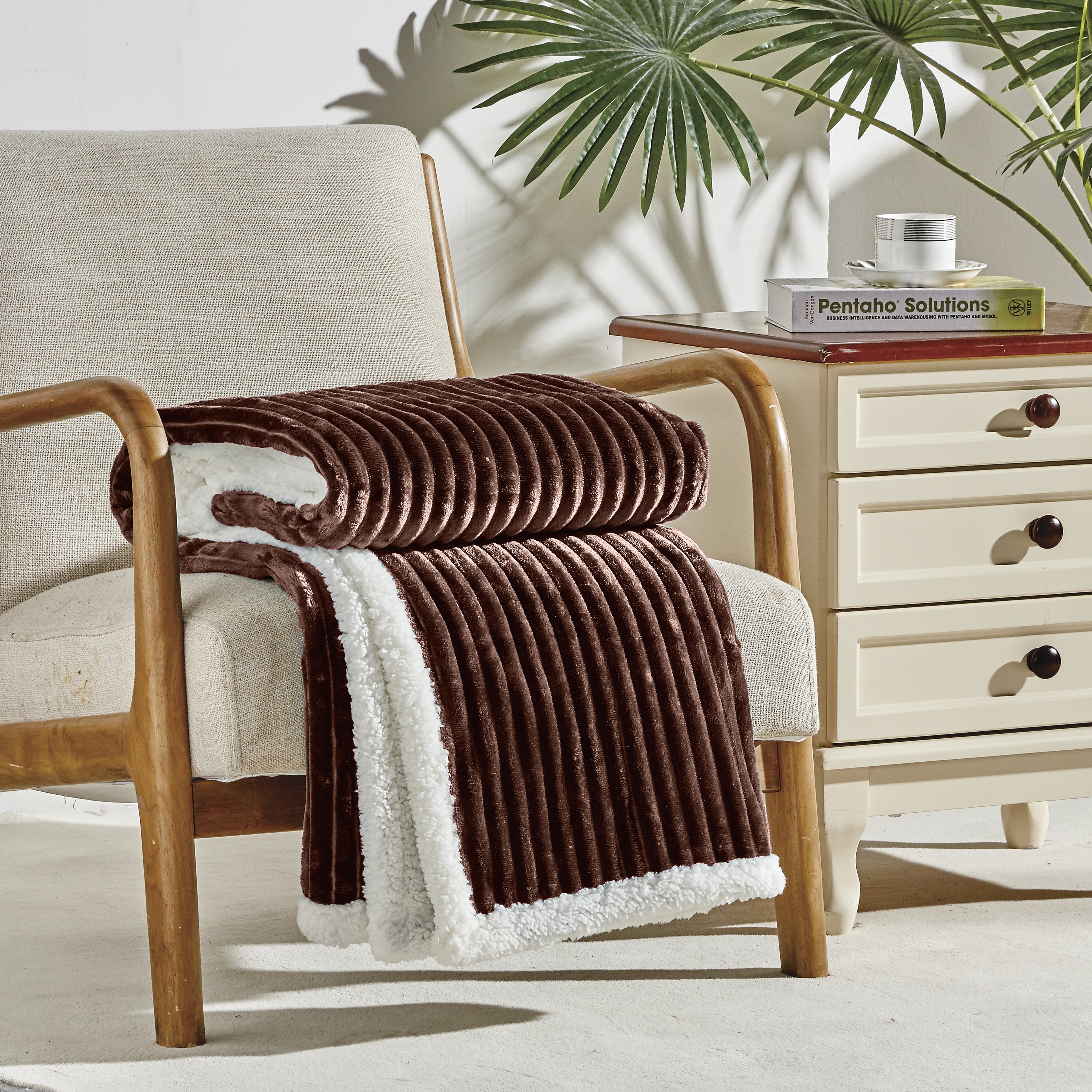 Corduroy Design Luxury Sherpa Blanket