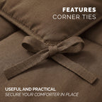Pinch Pleated Pintuck Pattern, 3-Piece Duvet Cover Set - Features Corner Ties