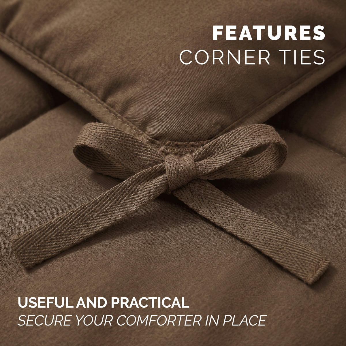 Pinch Pleated Pintuck Pattern, 3-Piece Duvet Cover Set - Features Corner Ties
