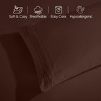 Essential 6-Piece 3-Line Embroidery Sheet Set, Soft as a Hotel Premium Quality,  Moody Shades