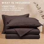 Essential 3-Piece Solid Duvet Cover Set