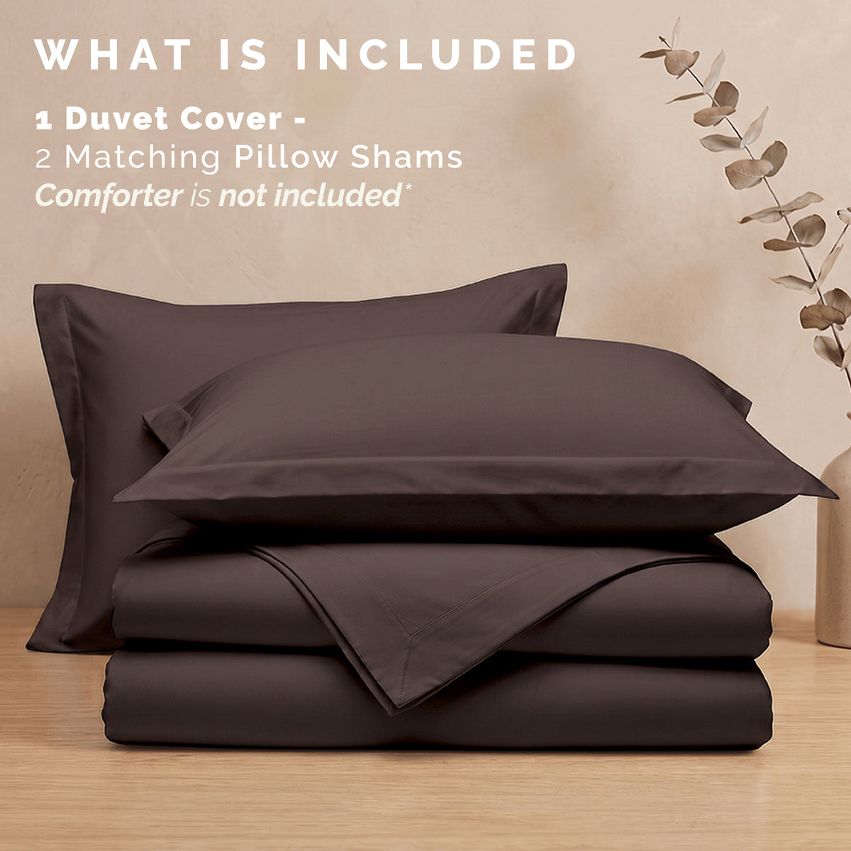 Essential 3-Piece Solid Duvet Cover Set