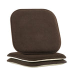 2-Pack Textured Chair Cushion Covers - Skid-Proof Rubber Backing