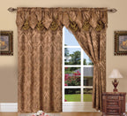 Set of 2 Penelope Jacquard Look Curtain Panels - 54" W x 84" L