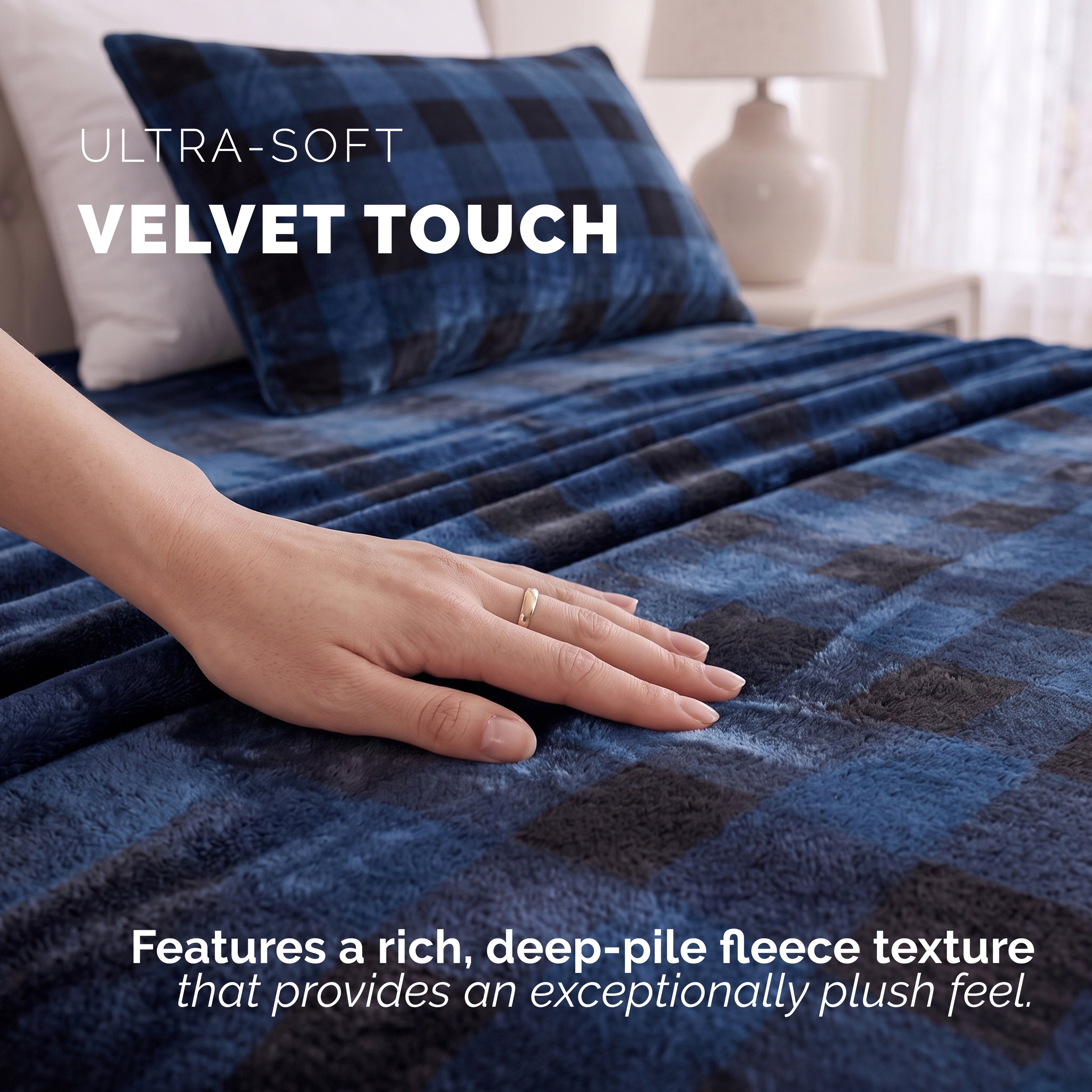 4-Piece Velvet Plush Flannel Sheet Set