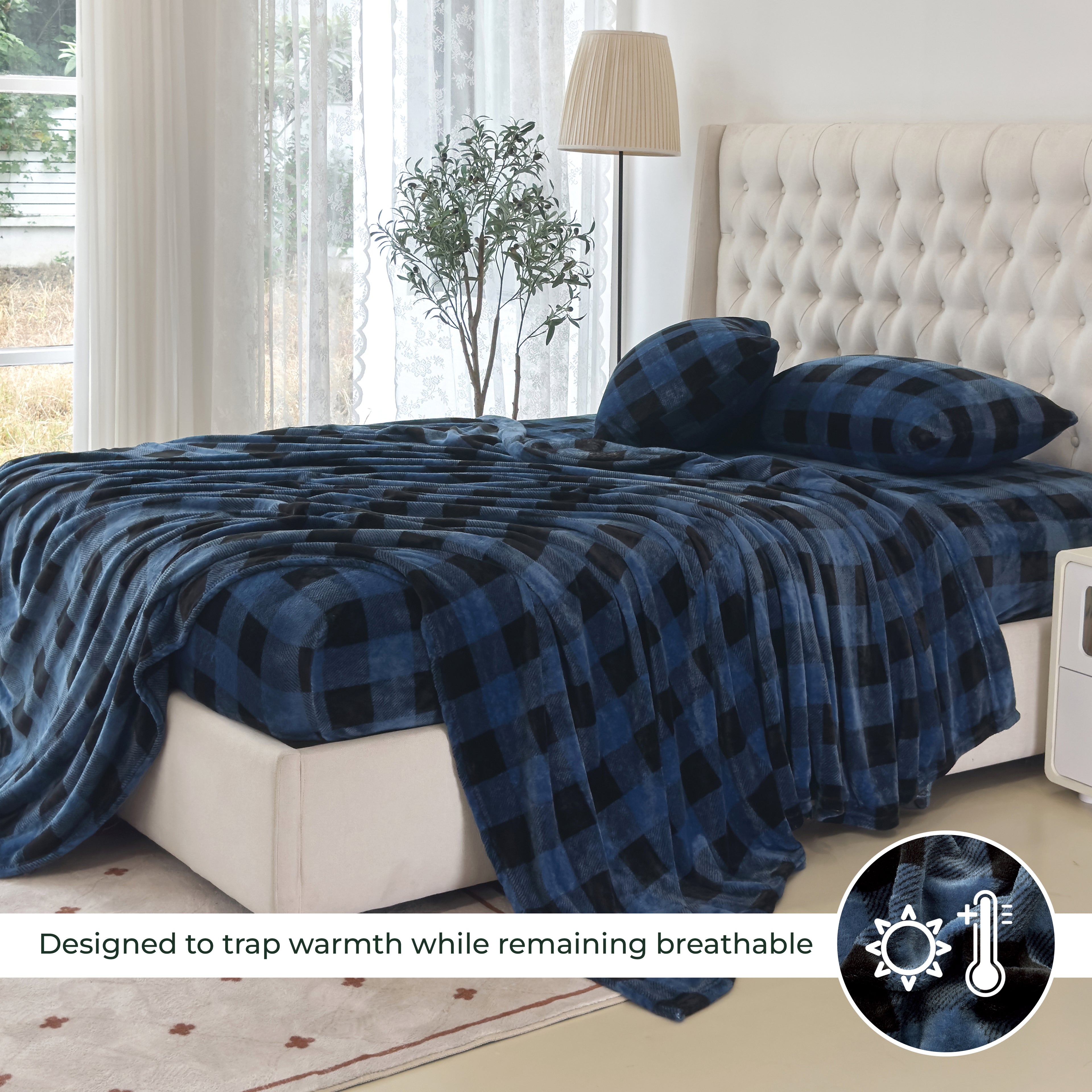 4-Piece Velvet Plush Flannel Sheet Set
