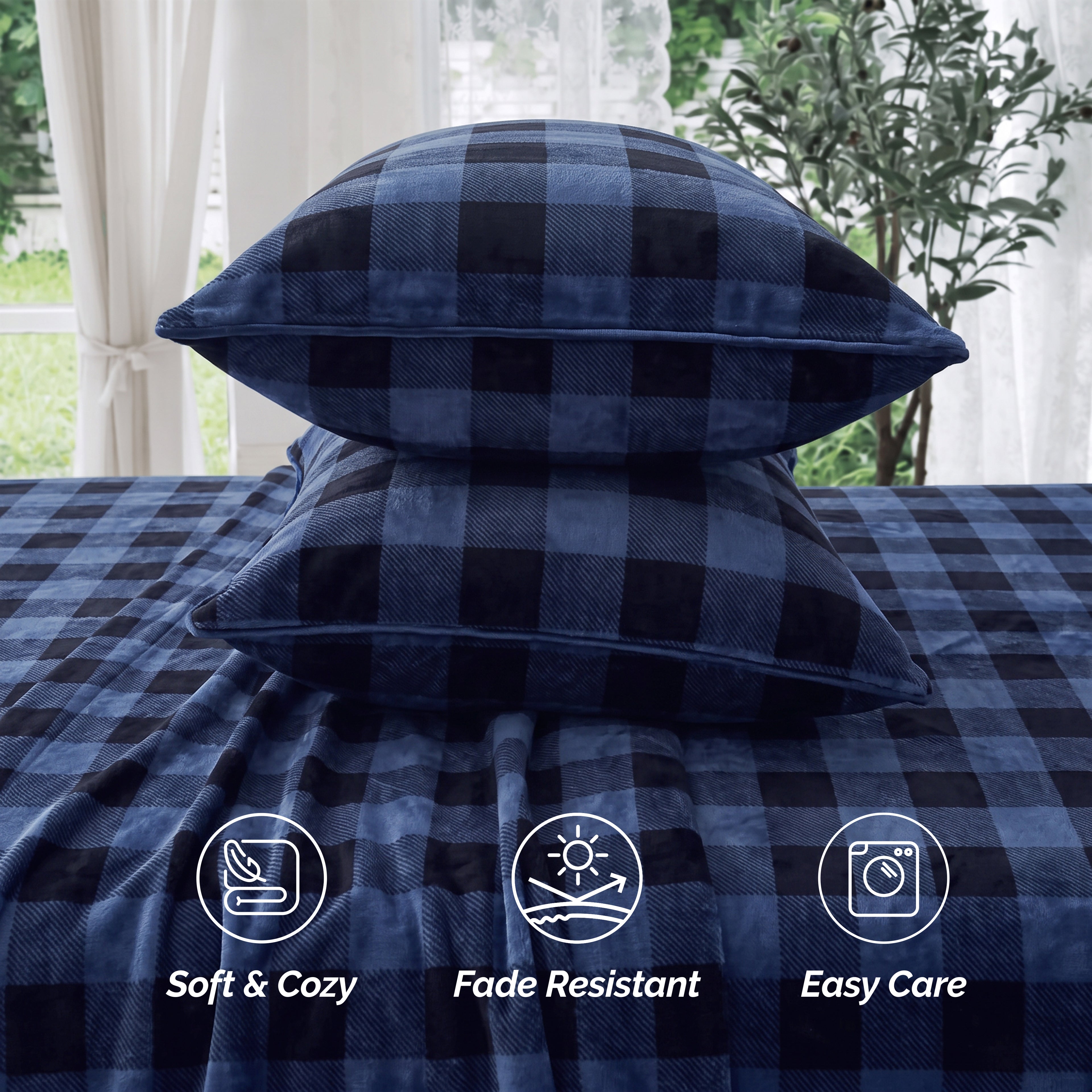 4-Piece Velvet Plush Flannel Sheet Set