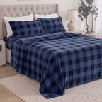 4-Piece Velvet Plush Flannel Sheet Set