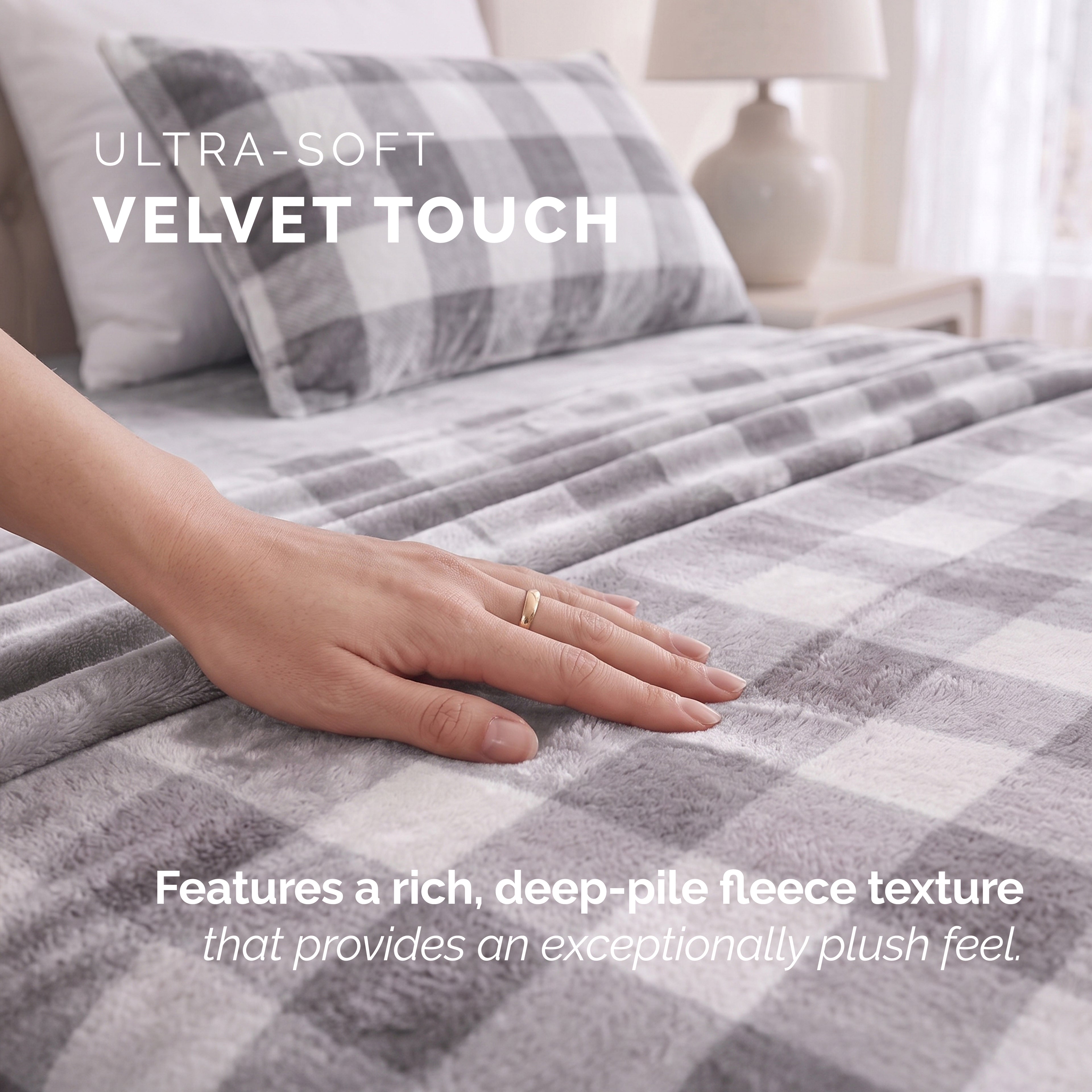4-Piece Velvet Plush Flannel Sheet Set