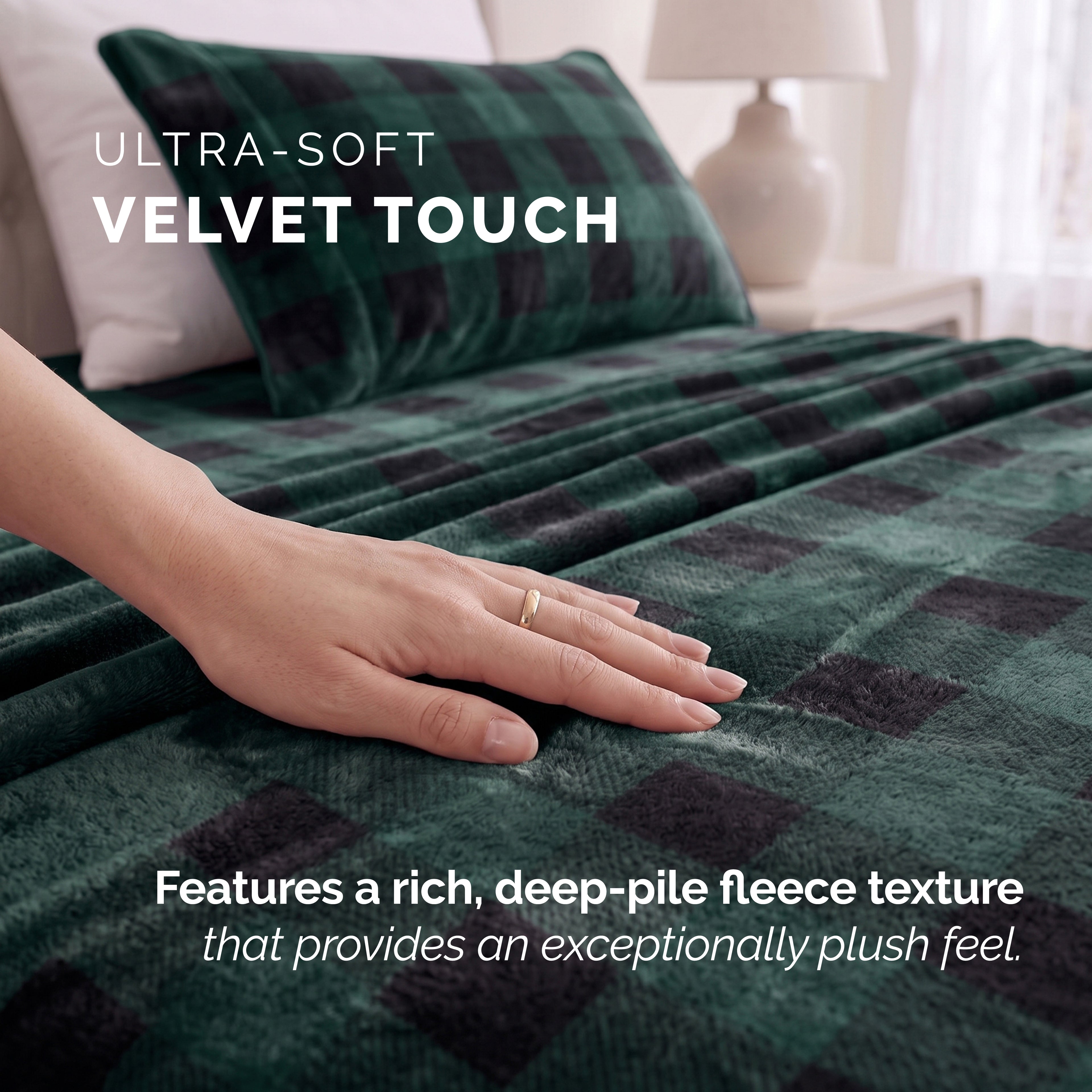4-Piece Velvet Plush Flannel Sheet Set