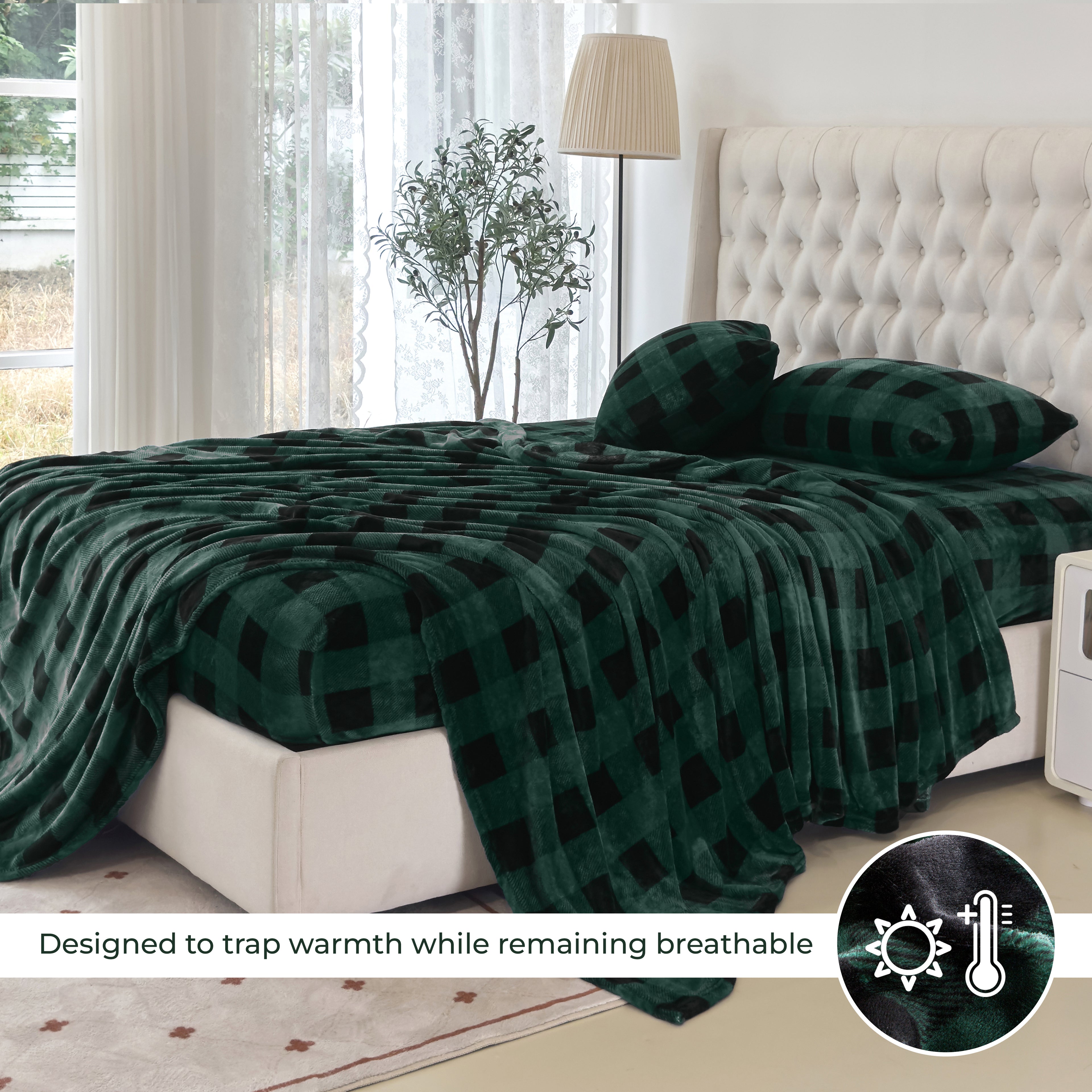 4-Piece Velvet Plush Flannel Sheet Set