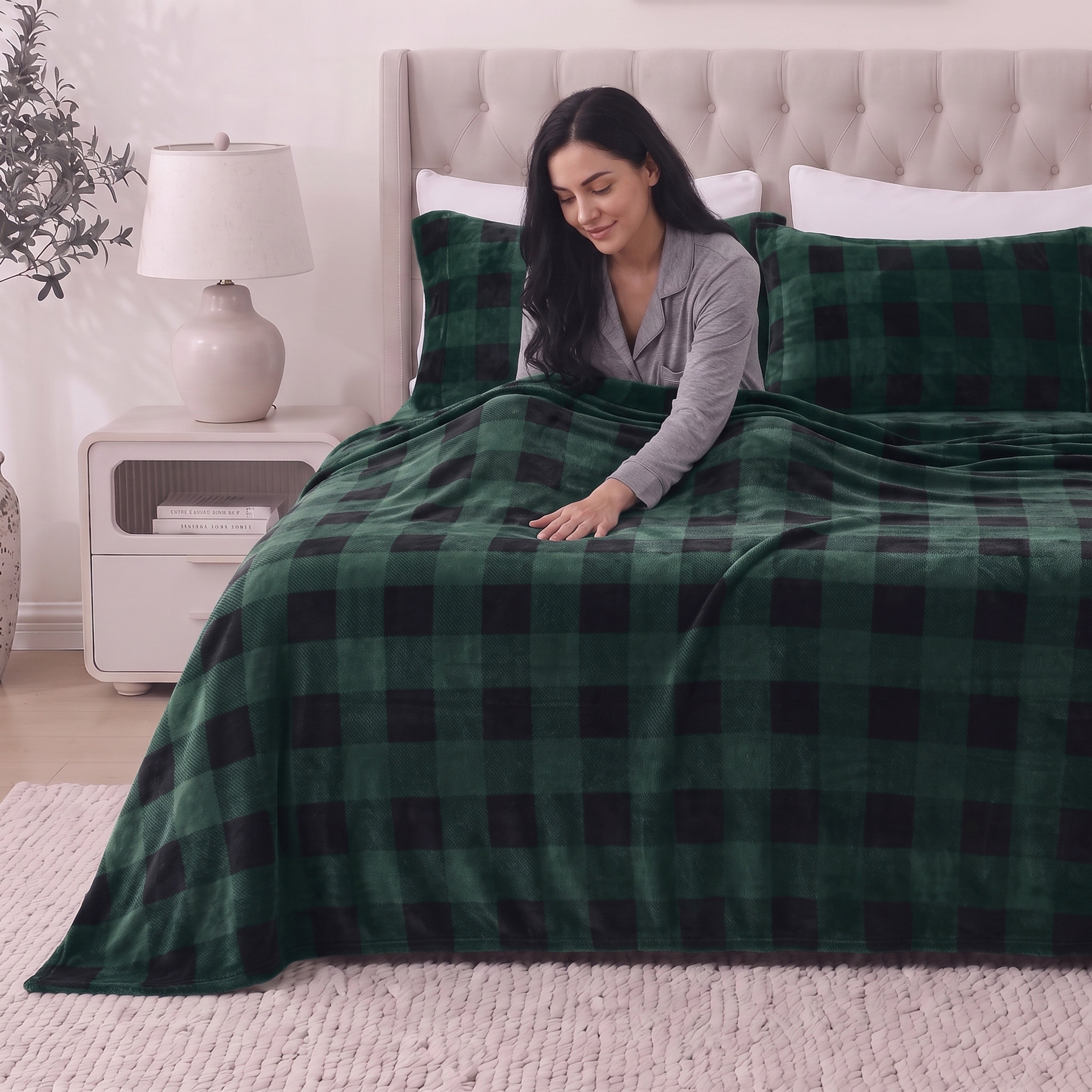 4-Piece Velvet Plush Flannel Sheet Set