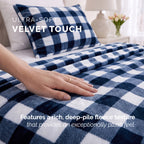4-Piece Velvet Plush Flannel Sheet Set