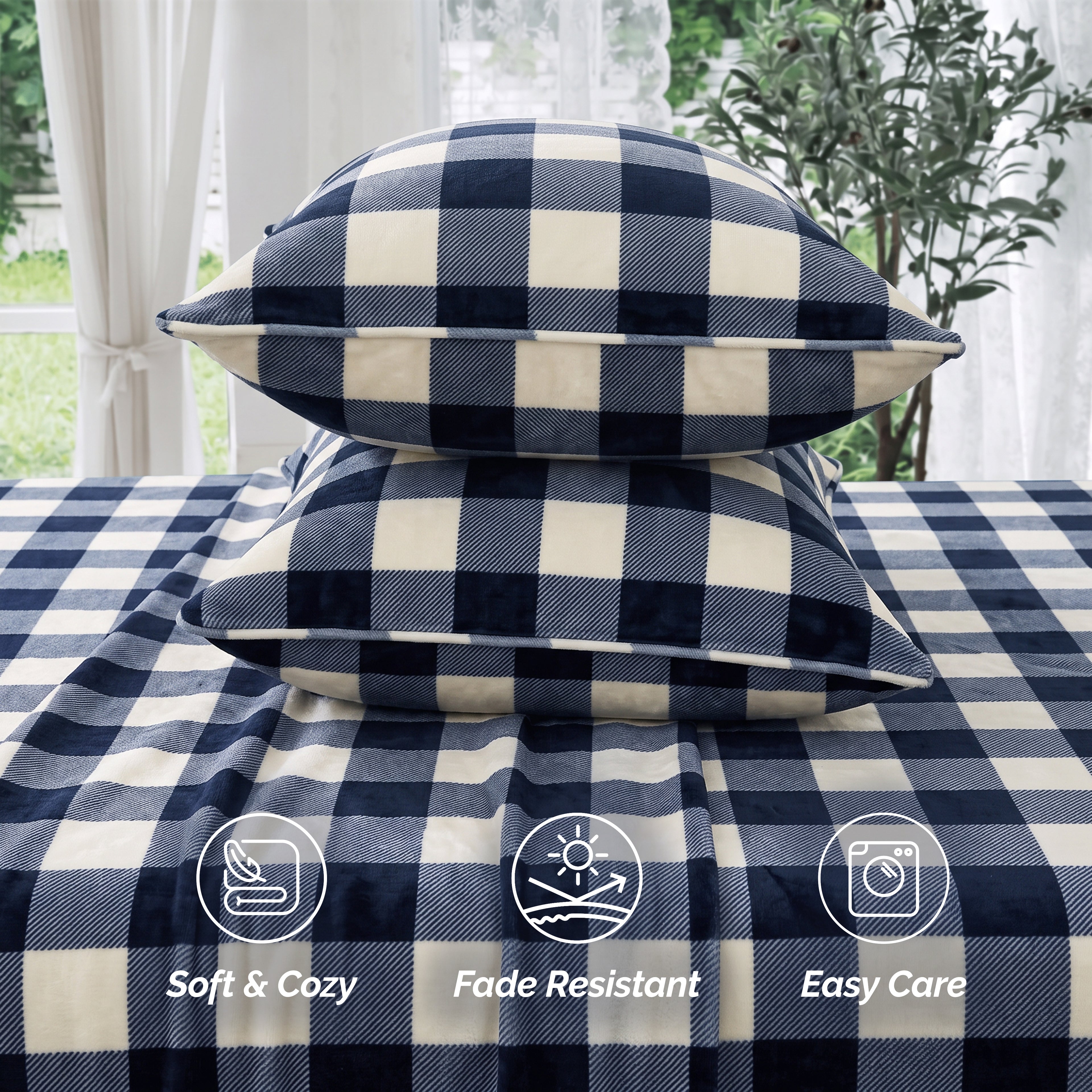 4-Piece Velvet Plush Flannel Sheet Set