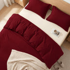 Essential 3-Piece Solid Duvet Cover Set