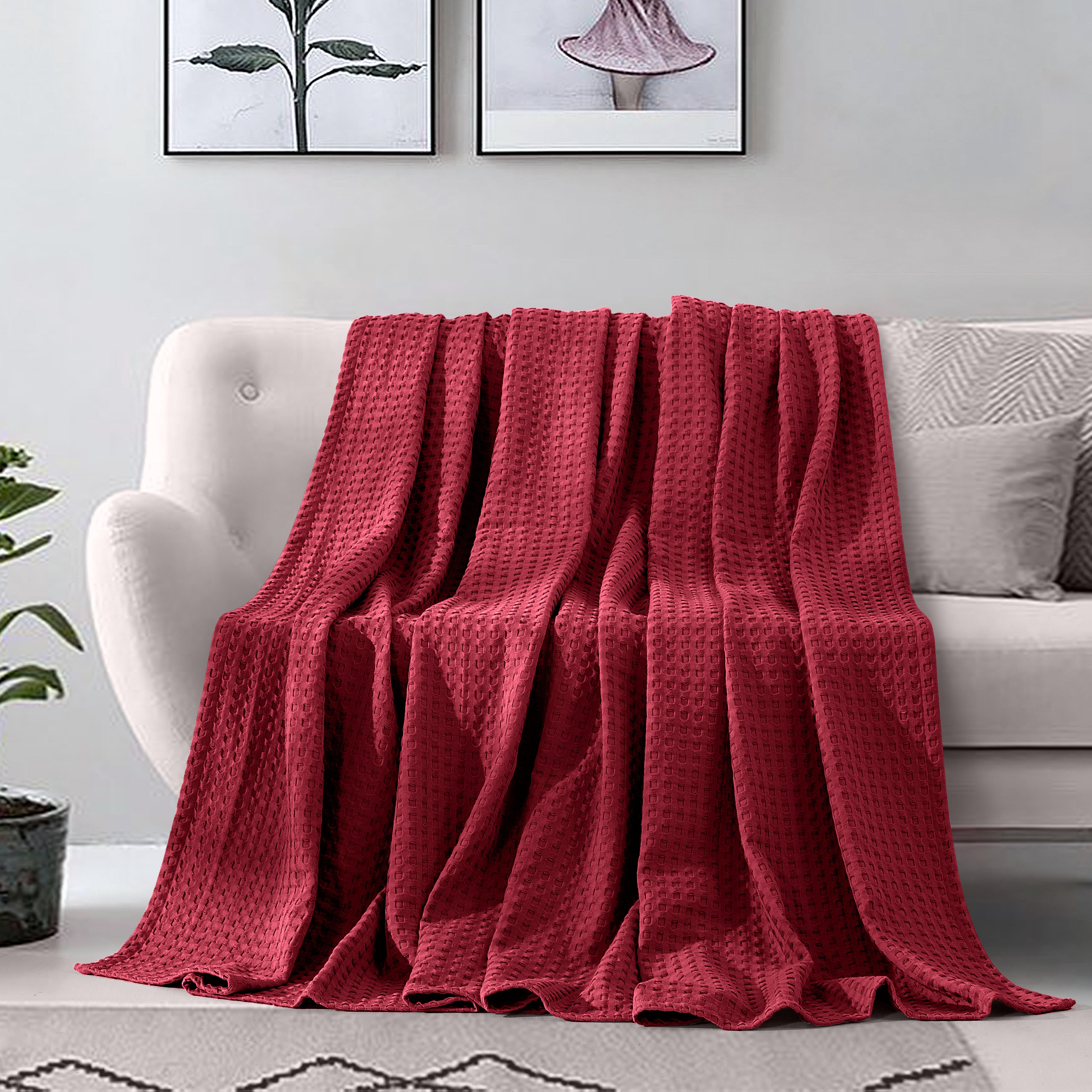 Cotton Waffle Blanket