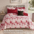 10-Piece Tie-Dye Comforter Set, Includes 6-Piece Sheet Set with Double Sided Storage Pockets