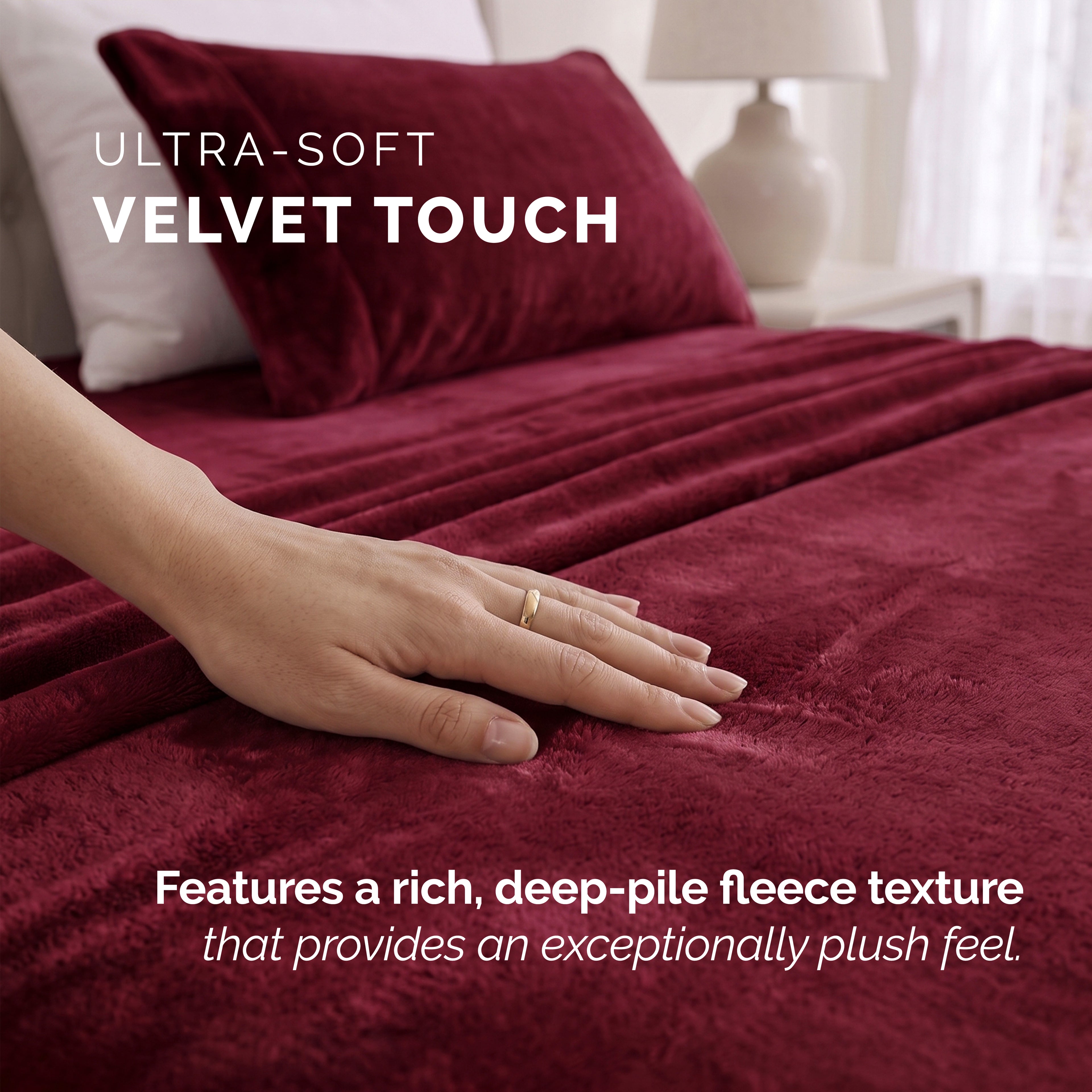 4-Piece Velvet Plush Flannel Sheet Set