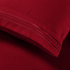 Essential 4-Piece 3-Line Embroidery Sheet Set, Soft as a Hotel Premium Quality,  Moody Shades