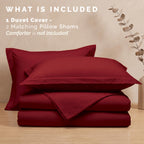 Essential 3-Piece Solid Duvet Cover Set