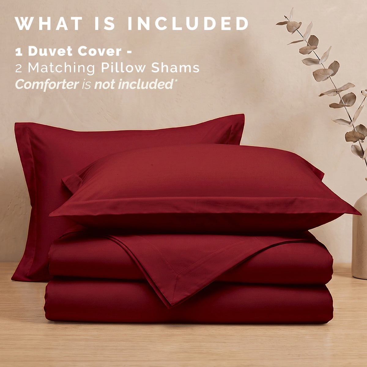 Essential 3-Piece Solid Duvet Cover Set