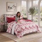 10-Piece Tie-Dye Comforter Set, Includes 6-Piece Sheet Set with Double Sided Storage Pockets