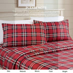6-Piece Plaid Pattern Bed Sheet Set - Soft as a Hotel Premium Quality
