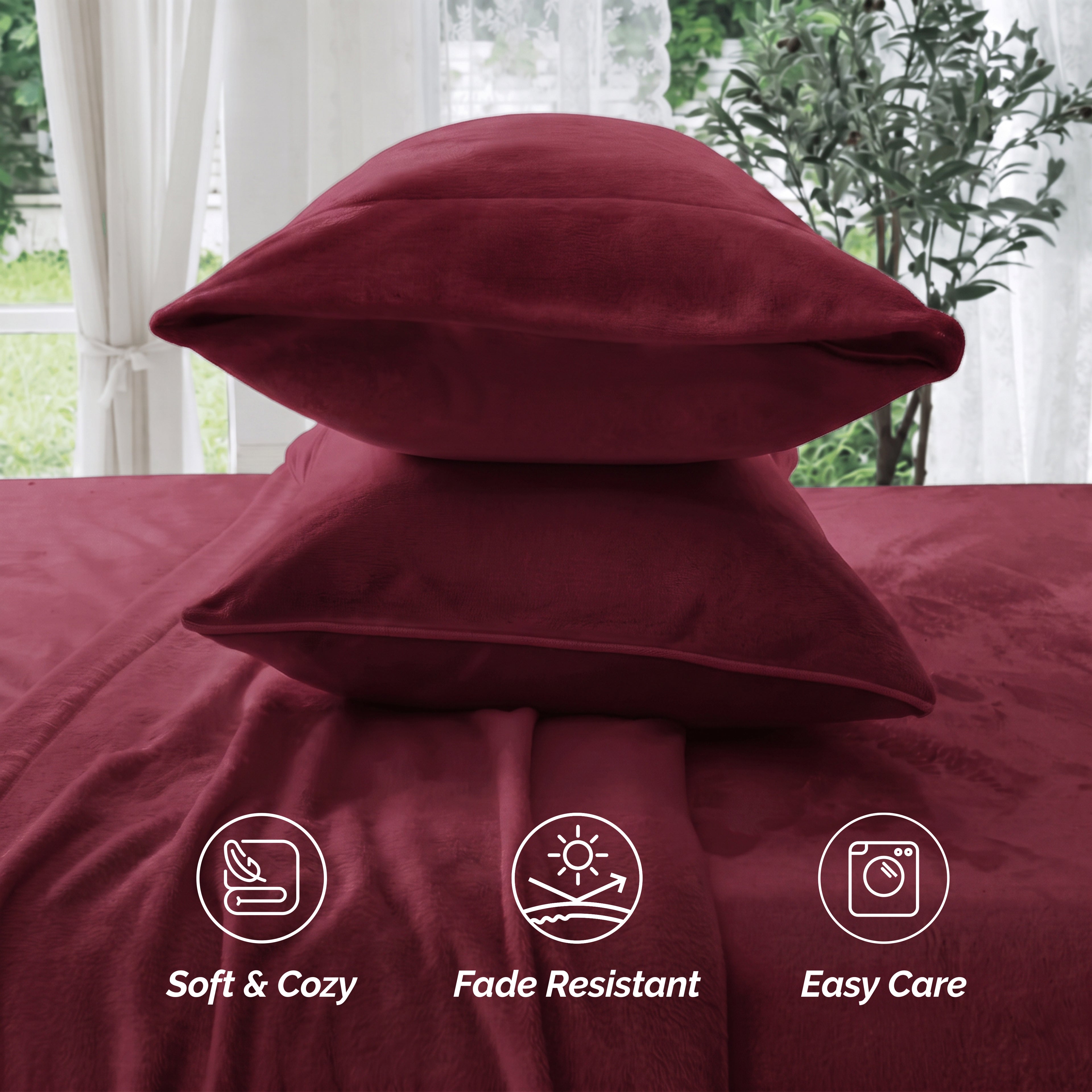 4-Piece Velvet Plush Flannel Sheet Set