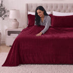 4-Piece Velvet Plush Flannel Sheet Set