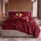 Fine 4-Piece Silky Satin Sheet Set, Moody Shades