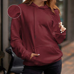Women Casual Sherpa-Lined Cotton Hoodie