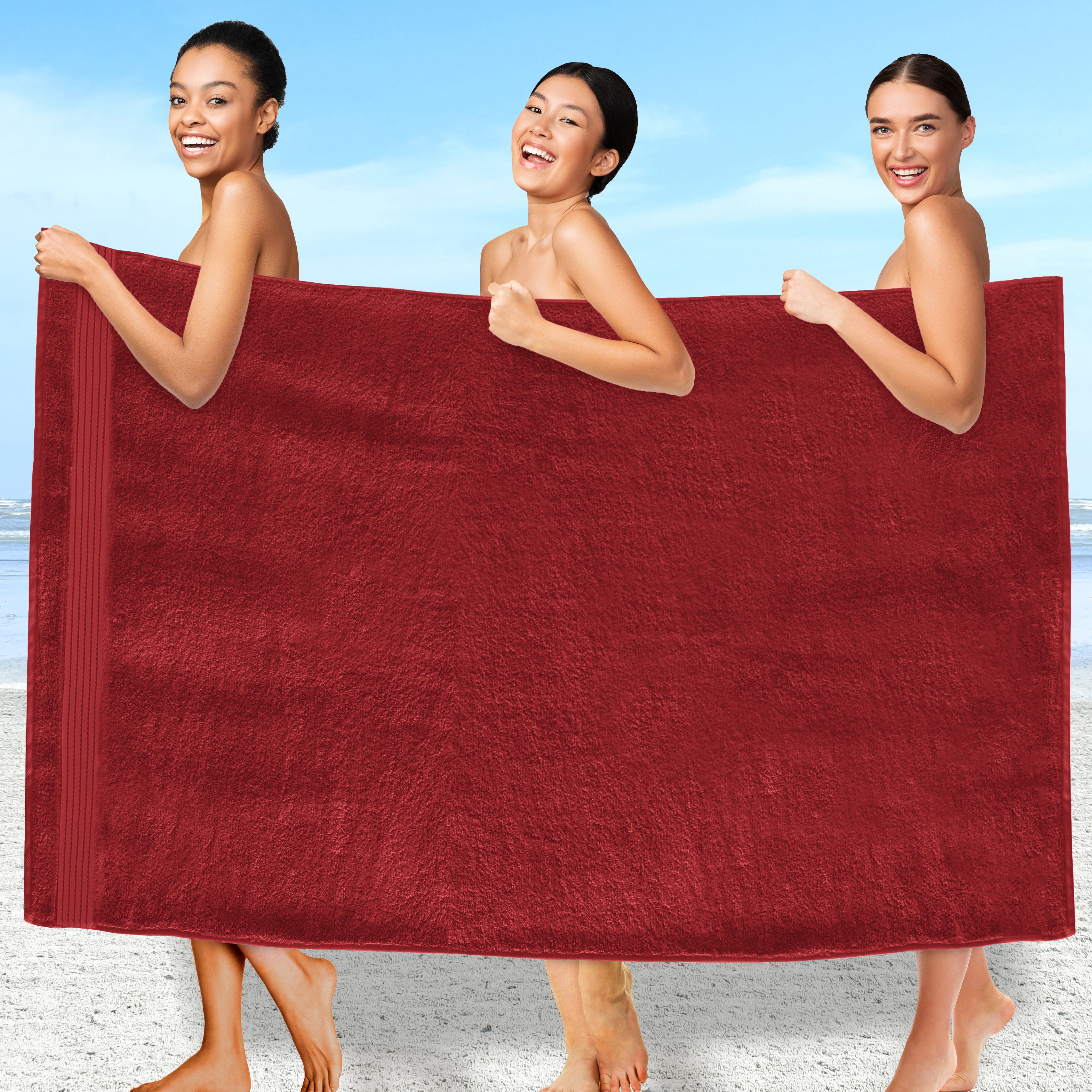 1-Piece Premium Turkish Cotton Oversized Bath Sheet Towel 40 x 80 Inch