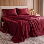 Fine 4-Piece Silky Satin Sheet Set, Moody Shades