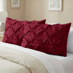Set of 2 Pinch Pleated Pintuck Pillow Shams - Luxury and Silky Soft