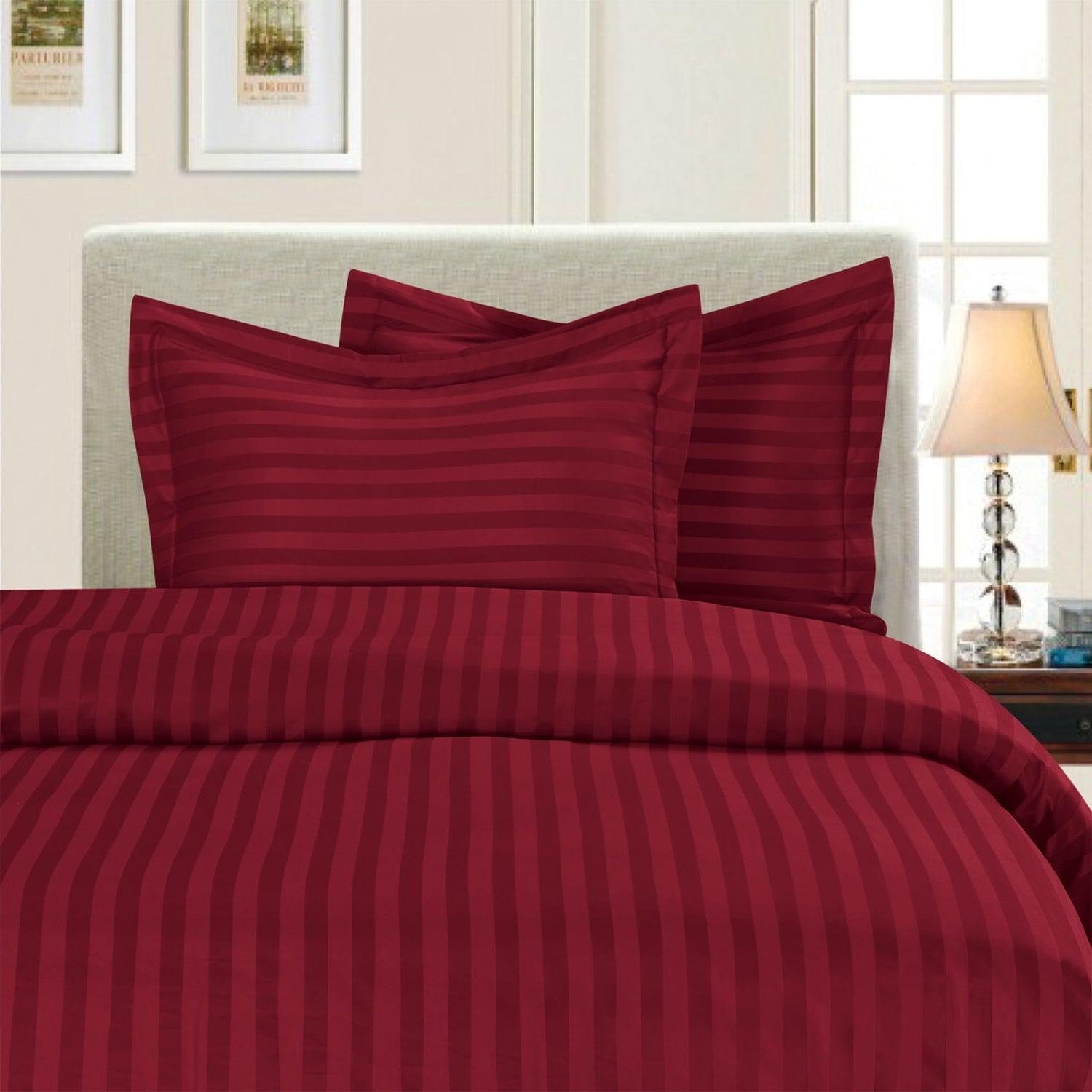 3-Piece Stripe Duvet Cover Set - Dobby Stripe Printed Pattern