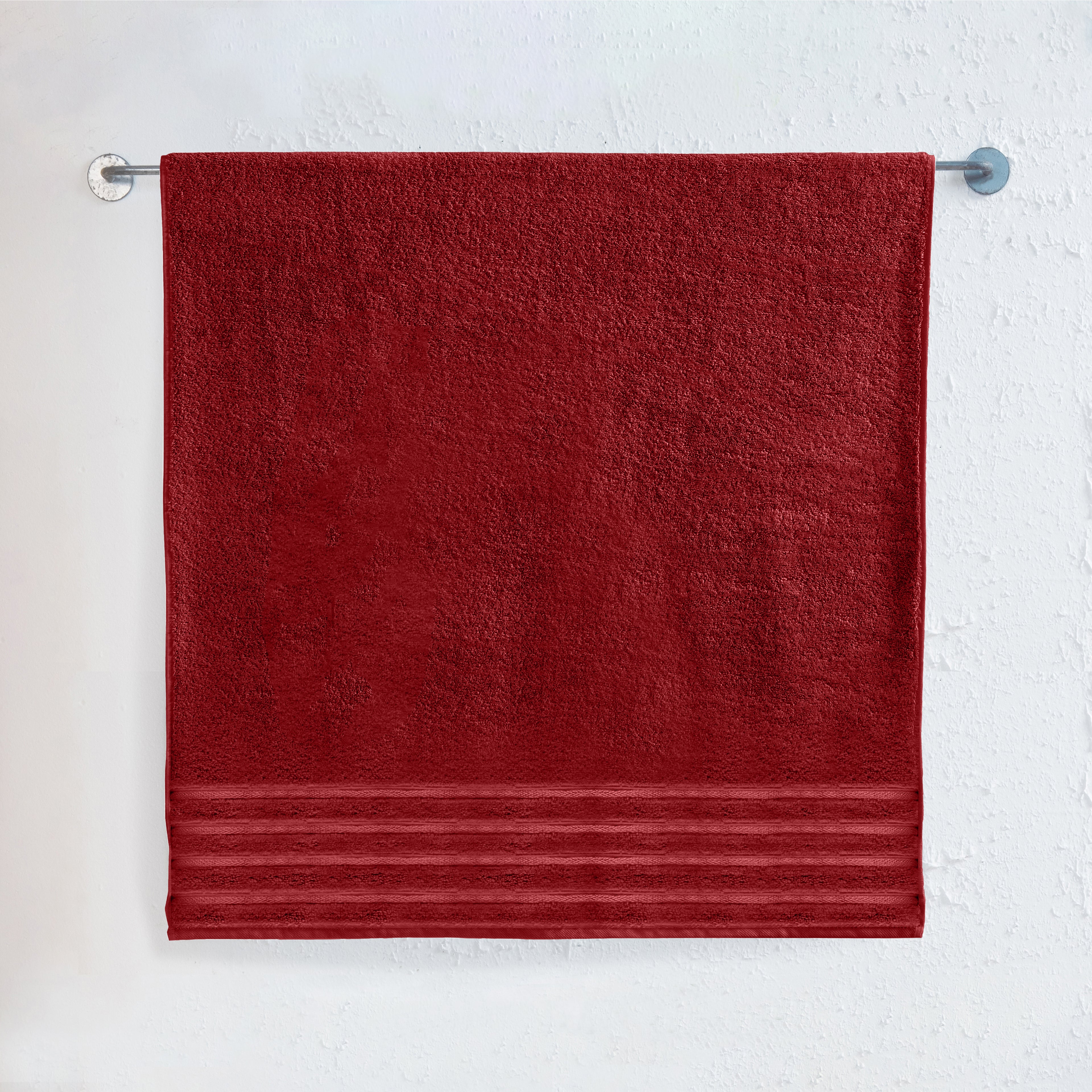 1-Piece Premium Turkish Cotton 4 Lines Stripe Jumbo Towel, 35x 70 inch