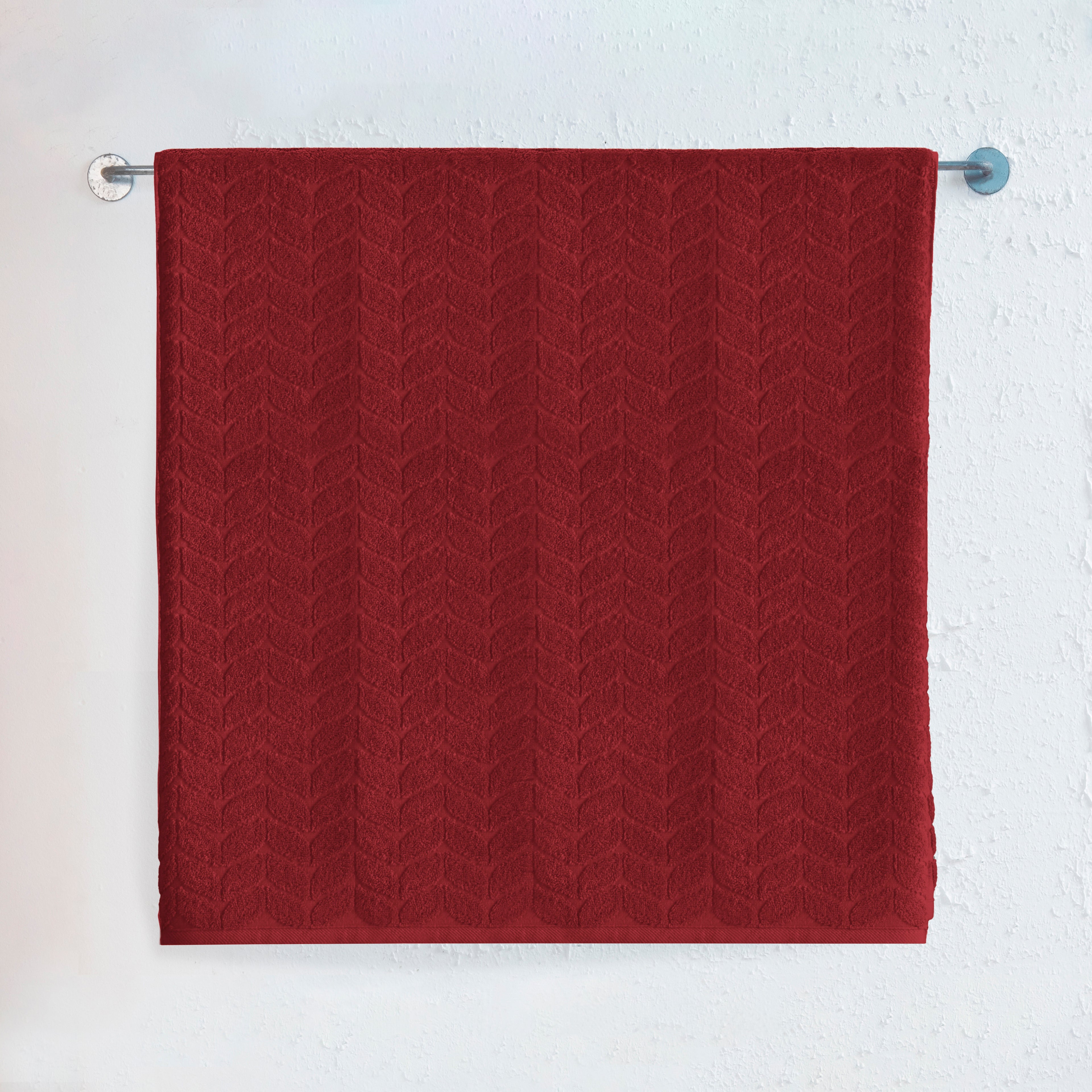 1-Piece Premium Turkish Cotton Braided Jumbo Towel, 35x 70 inch