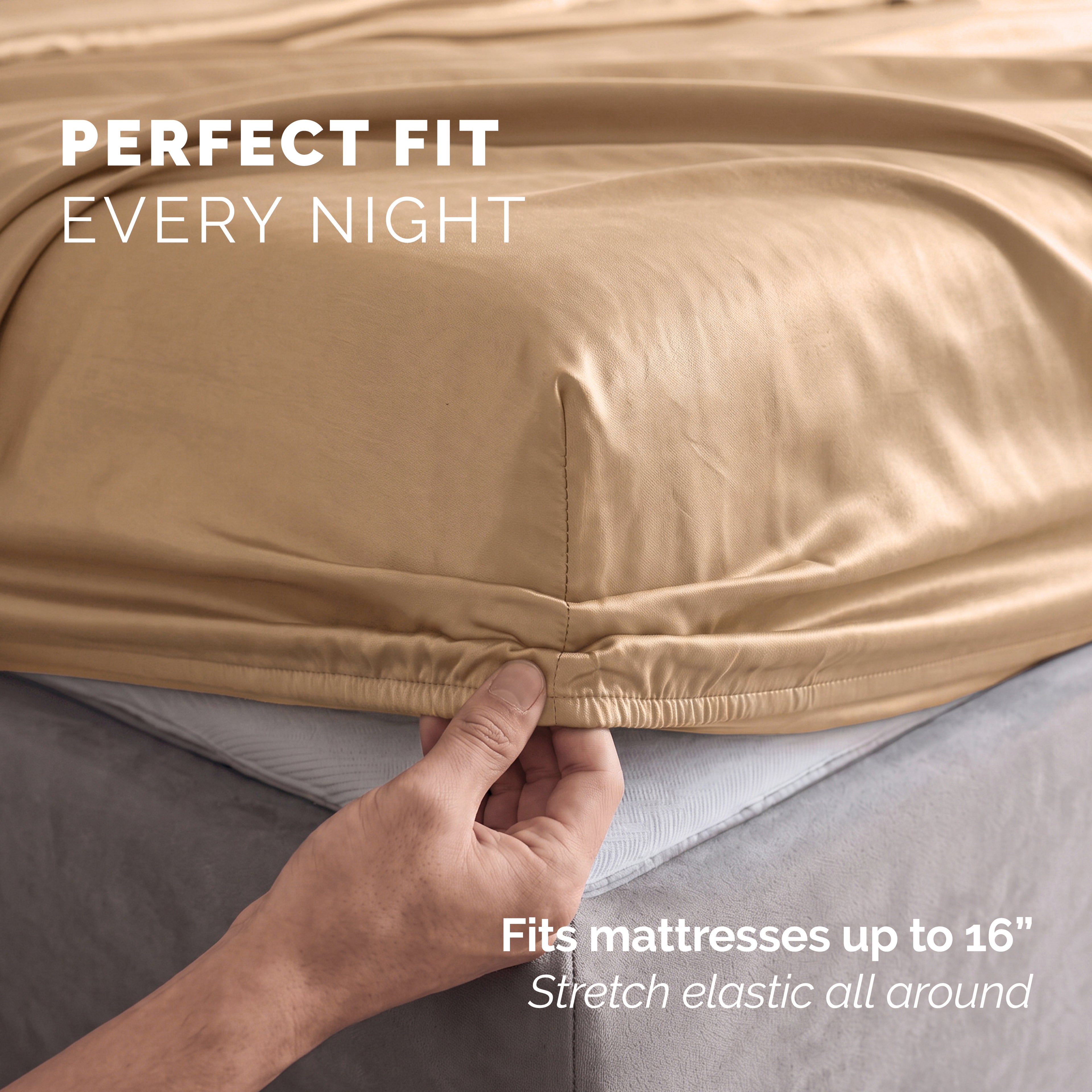 Fine 4-Piece Silky Satin Sheet Set, Bright Shades