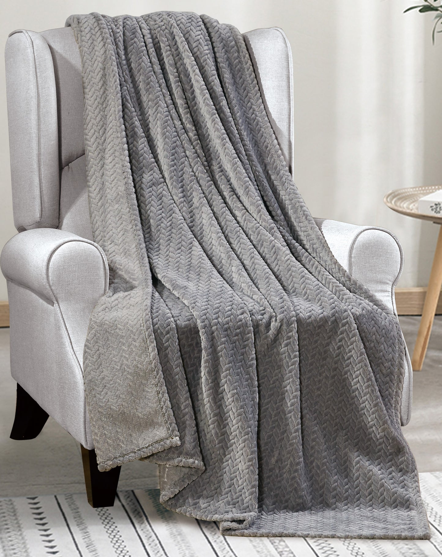 Elegant Comfort Plush All Season Lightweight Throw Blanket - 50 x 60 inches