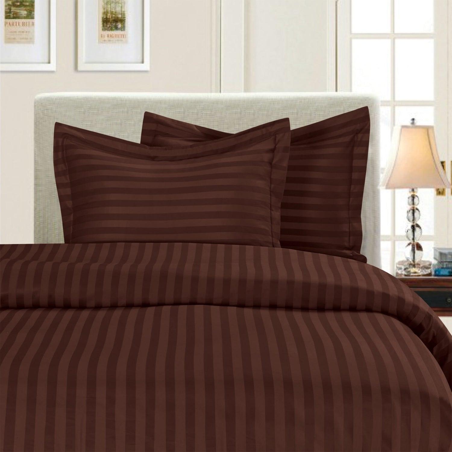 3-Piece Stripe Duvet Cover Set - Dobby Stripe Printed Pattern