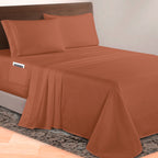 Extra deep 18-24 Inch Pocket 3 Line Embroidery, 4-Piece Sheet Set, Moody Shades