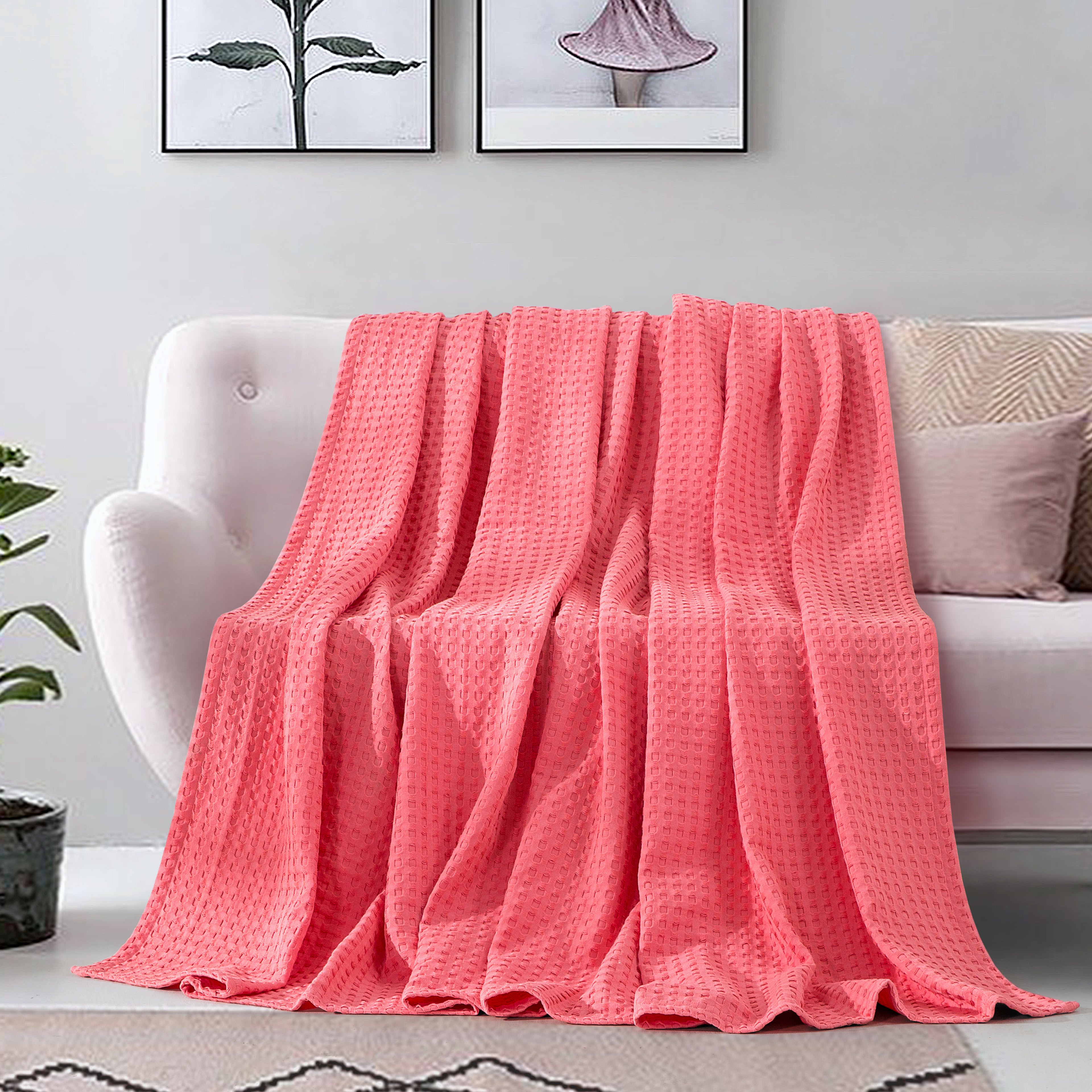 Cotton Waffle Blanket