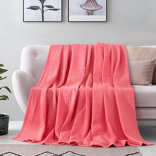 Elegant Comfort Cotton Waffle Blanket